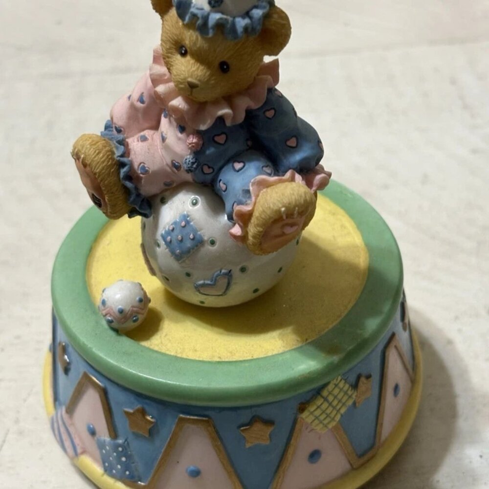 Enesco Cherished Teddy, “Wally” Music Box Plays You Are My Sunshine.